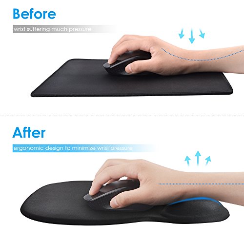image for Mouse Pad with Wrist Pad, Ktrio Gel Mouse Pads with Wrist Rest, Mousep