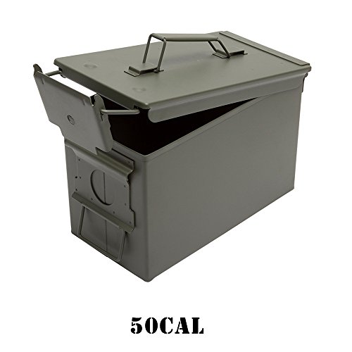 New Military Surplus Steel Ammo Can Double Pack with 50 Caliber Ammo Can (M2A1) and 30 Caliber Ammo Can (M19A1) Made in USA by Milspec Military Manufacturer