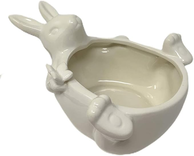 Celebrate Easter Together White Ceramic Easter Bunny Candy