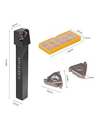KKmoon 10 piezas caja Vp15Tf 16er AG60 insertos de carburo soporte de + ser1212h16 Insertar + T15 llave torno enhebrado giro juego de herramientas para máquina CNC