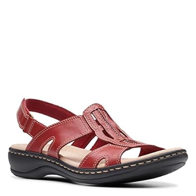 clarks red sandals amazon