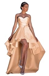 NLQ High Low Prom Dresses Sweetheart Strapless