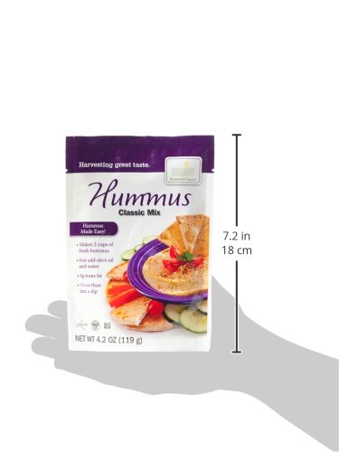 Harmony Valley Classic Hummus Mix, 4.2 Oz (Pack of 6), Just Add Water & Oil, Shelf Stable