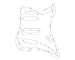 Musiclily SSS 11 Hole Guitar Stratocaster Pickguard for Fender American/Mexican Made Strat Standard Modern Style Parts,4 Ply White Pearl