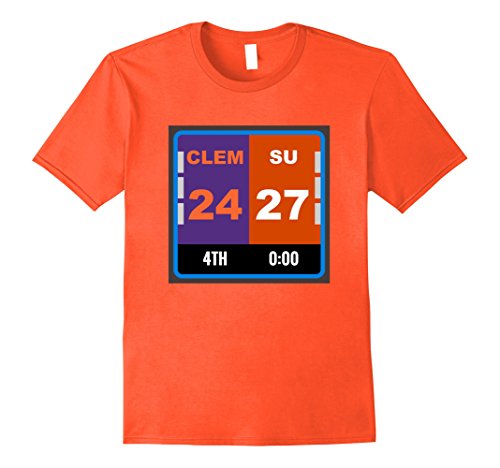 Mens Syracuse T Shirt Fan Scoreboard Football Funny Clemson SC Medium Orange
