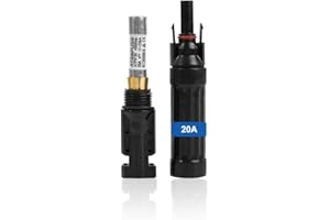 Solar Super Sonic PV in-Line Fuse 20A - 1000V Solar Fuse Holder, Weatherproof and Fire-Safe, Quick Installation (20A)