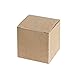 Ling's moment Kraft Gift Favor Boxes 2x2x2 Inch, Pack of 100, Brown Square Cardboard Jewelry Boxes for Wedding Party, Crafting, Cupcake Boxes