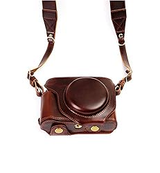 See CEARI Detachable PU Leather DSLR Camera Case Bag with Shoulder Strap for Fujifilm X70 - Coffee Details
