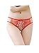 Sexyangels Womens Open Crotch Underwear Thongs Lace G-Strings Sexy Panties, Red Embroidering, One Size