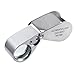 MSLAN 30X Full Metal Illuminated Jewelers Magnifier,Best Folding Pocket Magnifying Glass Jewelers Lens Eye Loupe with LED Light(Detecting/Jewelry Identifying Type)