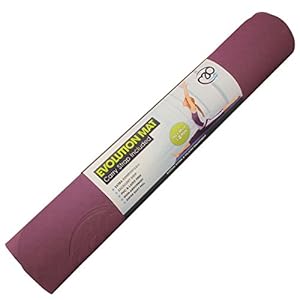 Fitness MAD Evolution 4mm Yoga Mat with Carry String – Aubergine/Grey