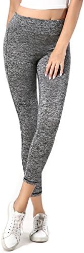 Premium Women's Ultra Soft Comouflage Flex High Waist Basic Leggings, Full Length Sports Running Tights Long Capri Workout Foldover Yoga Pants Plus Size &amp; Petite For Women (M, Grey)