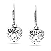 Open Lightweight Scroll Filigree Multi Heart Shape Puff Hearts Drop Dangle Earrings For Women Girlfriend Oxidized .925 Sterling Silver Lever back