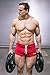 Jed North Men's Fitted Shorts Bodybuilding Workout Gym Running Tight Lifting Shorts,Crimson Red,Medium