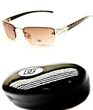 D682-cc Style Vault Shield Rimless Sunglasses