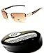 D682-cc Style Vault Shield Rimless Sunglasses