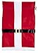 Santa Gift Sack - 3-Pack Large Christmas Toy Presents Bag with Drawstring, Santa Claus Suit Design, Red, White and Black, 19.5 x 29.5 Inches