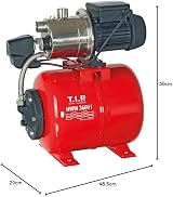 T.I.P. HWW 3600 I Booster Pump 650W 3600 L/H 40m Head Stainless Steel 18L Tank view 3