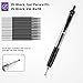 Caliart 50 Pack(25 Gel Pens with 25 Refills) Retractable Gel Ink Rollerball Pens Black Gel Pens Medium Ballpoint Pens for Smooth Writing with Comfort Grip, Grate Black to School Gift