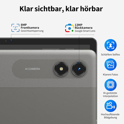 Tablet 11 Inch Android 16 with Gemini AI, 24GB RAM 128GB ROM, 90Hz Display with TÜV Eye Protection, 8000mAh Battery OTG, Tablet for Students, Adults and Children