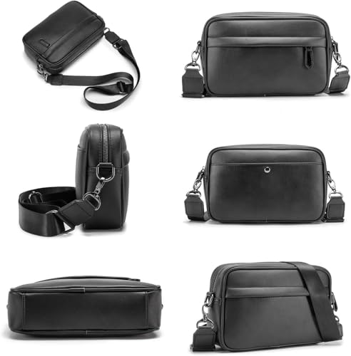 Bandolera Hombre,riñonera hombre,Bandolera Hombre,bolsa de mensajero,Crossbody,Bolso Para Correa De Hombro Desmontable,seAlta capacidadpuede usar en la vida diaria o en el trabajo