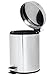 Mini Round Step Trash Can, Stainless Steel, 4.5 L / 1.2 Gal