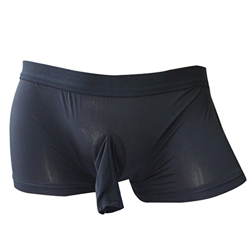 FEESHOW Men's Soft Smooth Stretch Open Sheath Boxer Briefs Underwear