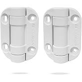 Safetech Hardware TopKlik Self Closing Gate Hinges | Self-Aligning Heavy Duty Spring Hinge | Adjustable Tension | Pool Safety Hinges | Any Square Post, Aluminum Gates | Swing Close 90lb SHG-90L White