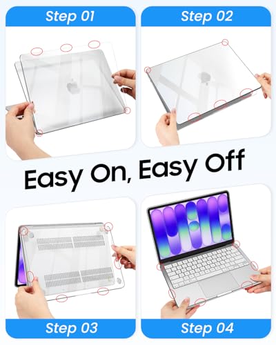 FINTIE Case for Macbook Neo 13-inch (2026) A18 Pro Chip (Model A3404) - Ultra Slim Anti-Yellowing Transparent Hard Shell Protective Cover for Macbook Neo 13" Retina Display, Crystal Clear