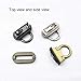 RAYNAG Set of 4 Ring Clasp Turn Lock Metal Hardware for DIY Handbag Shoulder Bag Closure Purse Making Supplies
