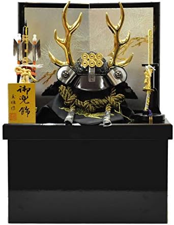 五月人形 京都栄暁 開店祝い 12号ガンメタ真田幸村公兜 人形の紀藤 特銀松本仕立屏風収納飾り