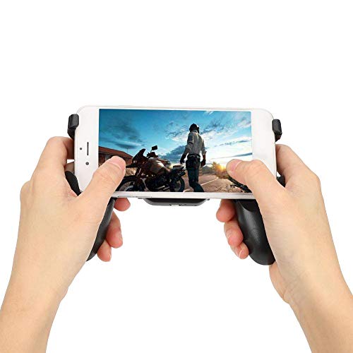 Mobile Gaming Controller, Game Phone Grip Heat Dissipation Joystick Smartphone Gamepad Handle with Cooling Fan, Support, Power Charger Finger Triggers for PUBG, Shooting Games.(Semi-Conductor)