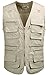 Mrignt Men's Oversize Pockets Travels Sports Vest(Outdoor Coat) (US L (Asia 3XL),Light Khaki)