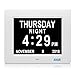 Digital Calendar 15.6 inch Digital Calendar Day Clock with Clear Large Non-Abbreviated Day & Month Wall Hanging or Desk/Shelf Clock Dementia Clock Pefect for Memory Loss Elderly Seniors Mother's Day