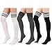 Yacht & Smith Mens Referee Cotton Tube Socks, Solid and Striped, Sports Sock, Casual Sock, (Assorted (Black, Gray, White))