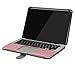 MOSISO Compatible with MacBook Pro Retina 13 inch Case A1502 A1425 2015-2012 Release, Premium PU Leather Book Folio Protective Stand Cover Sleeve, Rose Gold