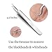 5PCS Professional Surgical Stainless Steel Blackhead & Splinter Remover Extractor Tools with Mirror in the Black Case