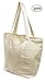 Earthwise Reusable Grocery Bags X-Large 100% Cotton Canvas Shopping Craft Beach Cloth Tote with Handles Biodegradable, Foldable and Eco Friendly Washable 20