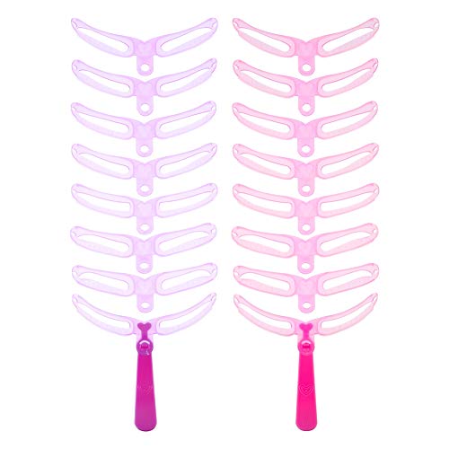 BKpearl 16 pcs Eyebrow Stencils, Reusable Brow Shaping Templates Eyebrow Drawing Guide Card