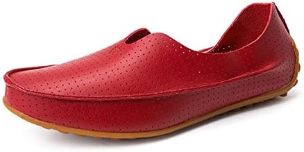 Size 36-47 Flats Breathable Hollow Out Genuine Leather Fashion Driving Men Shoes