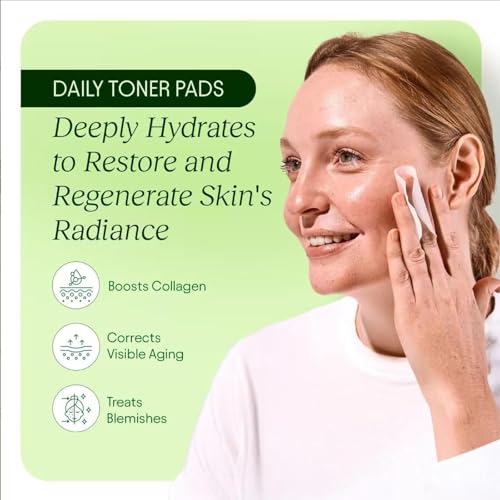 Korean Original Renewal & Rejuvenation Toner Pads, Skincare For Dark Spots, 100 Count (1Pcs)