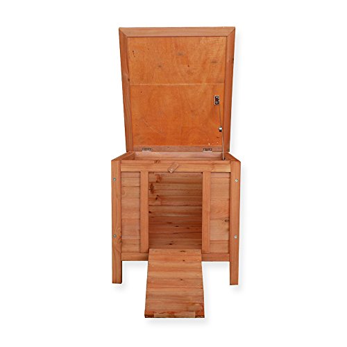 WilTec Niche pour Chien Rongeurs Clapier Lapin Petits Animaux Mangeoire Jardin