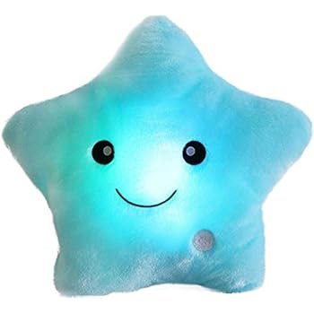 Maylai Light Up Pillow Nursery Night Light Kids Stuffed Toy LED Twinkle Star Pillow Glow in The Dark