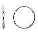 Tiny 14K Gold Thin Continuous Endless Hoop Earrings (1mm Tube) (.39 inch - 10mm - White Gold)