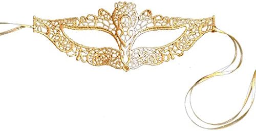 Samantha Peach Gorgeous Gold Princess Lace Masquerade Mask