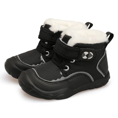 Centipede Demon Toddler Boots Boys Girls Winter Boots Waterproof Fleece Kids Snow Boots Faux Fur Booties Warm Walking Shoes for Indoor Outdoor