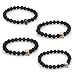 Faceted Black Skull Head Beads,Micro Pave CZ Bracelet Spacers,Men's Jewelry Making Supplies 8x13mm (10Pcs, Black)