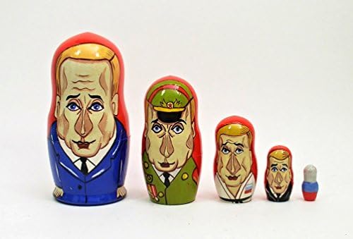 5 pcs. Russian Nesting Doll PRESIDENT PUTIN #3649