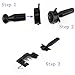 yueton Budget Wig Stand Clamp For Mannequin Head Manikin Holder (Black)