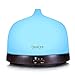 OKACHI GLIYA Essential Oil Diffuser 200ml Aromatherapy Cool Mist Aroma Humidifier (Up to 6H Use, Mist Control, Waterless Auto Shut-Off, 3 Timer Settings, 7 Color LED Lights, Dark Wood Grain, BPA-free)